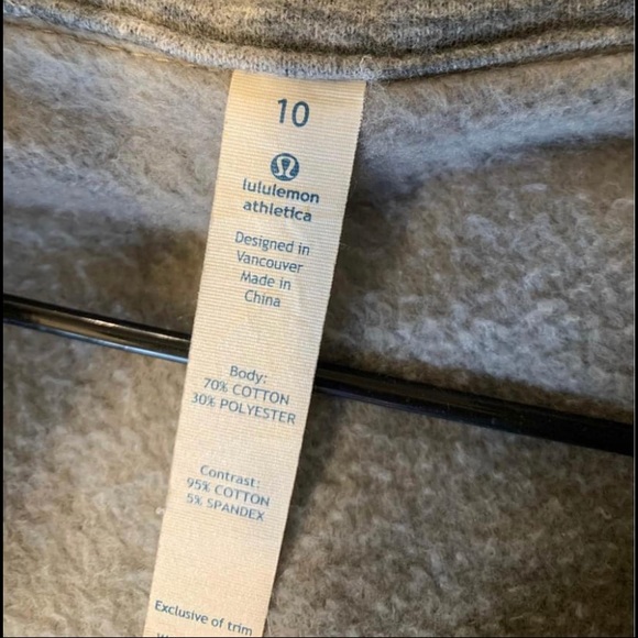 Lululemon Scuba Hoodie II Righteous Stripe Heather Gray Size 10 ; Like New - Picture 7 of 8